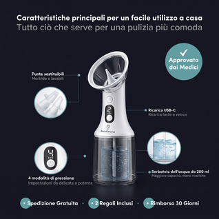 Irrigatore elettrico per la pulizia delle orecchie - ZeroCerume™